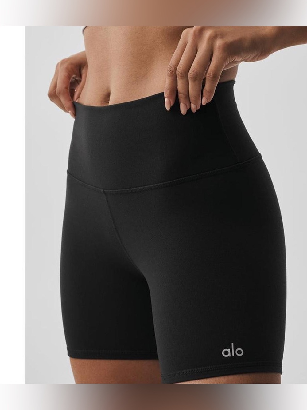 ALO Yoga High-Rise Black Bike Shorts - 5 inch